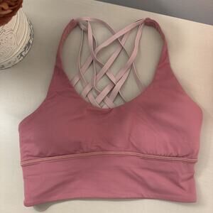 LULULEMON womens 8 Free to be Moved bra porcelain pink med support | eBay